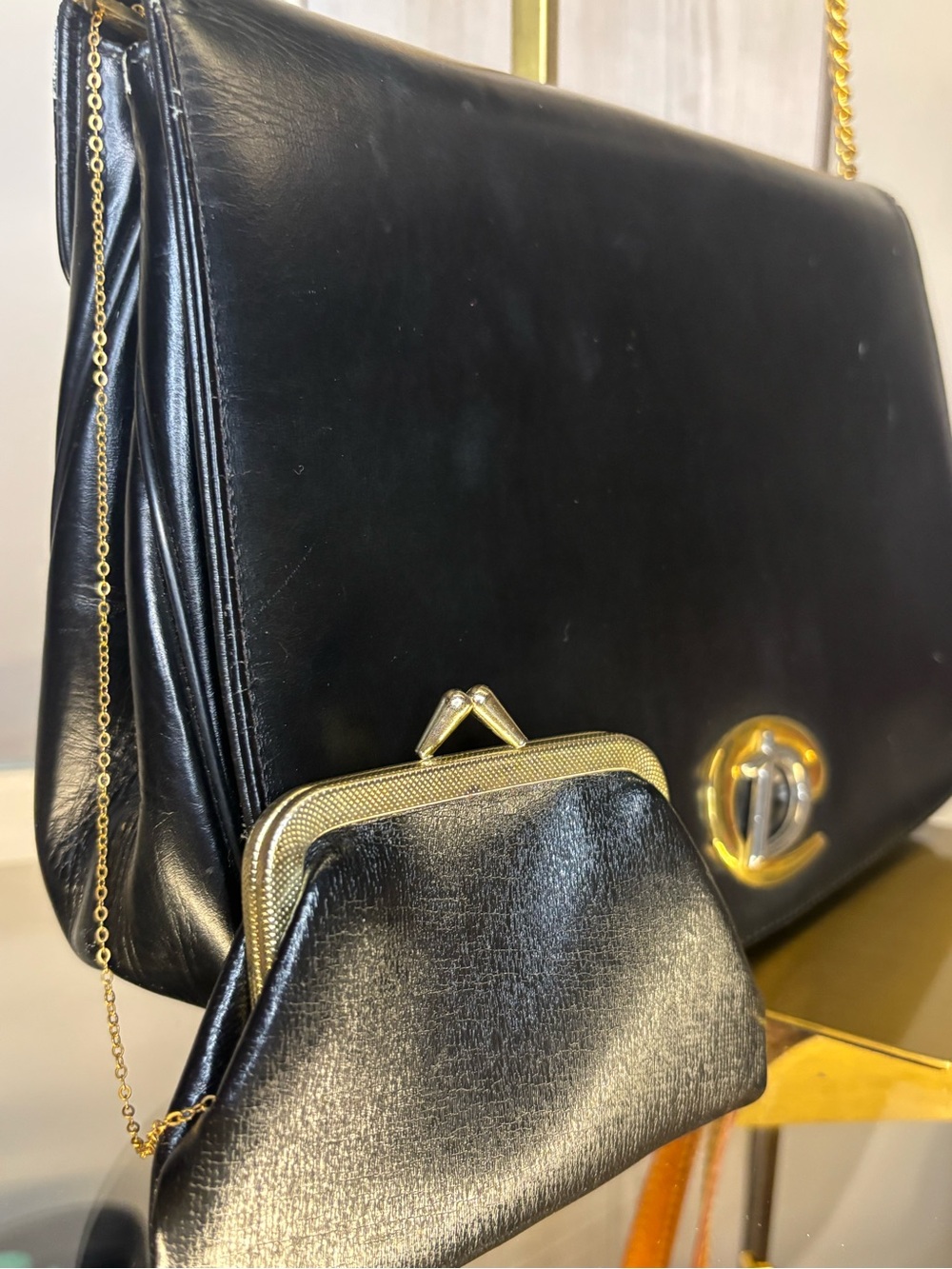 Dior Vintage CD Flap Shoulder Bag with Attached Coin Purse w/COA~Final Price